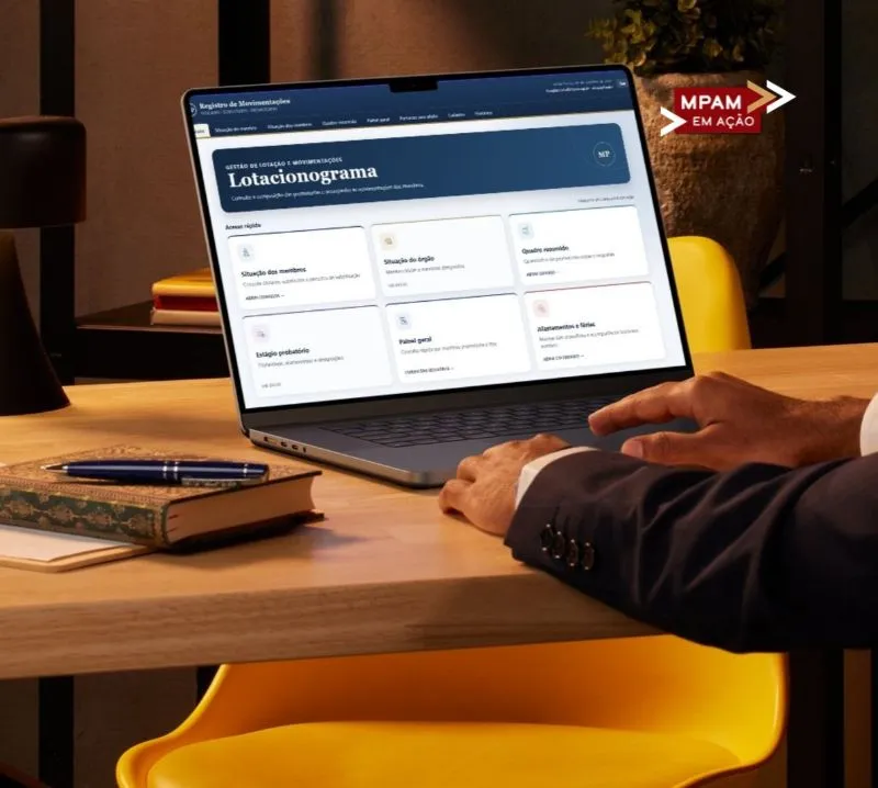 Foto de divulgação: MPAM implanta sistema digital para controle de lotações e afastamentos